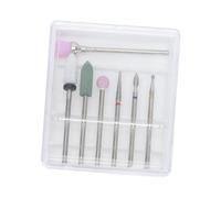 Outanaya Juego de Brocas de Tungsteno para Lijar Uñas 6 Piezas de Pulido para Manicura Herramientas de Compatibles Profesional y Personal