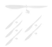 Outanaya Kit de Hélices para Avión de Bricolaje DIY 6 Piezas de Plástico Blanco, Hélices de Alto Rendimiento para Modelos de Avión y Proyectos Científicos