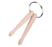 Outanaya Llavero Creativo Baquetas para Batería, Colgante Ligero de Aleación de Zinc y Madera, Accesorio Único para Mochila y Llaves, Adecuado para Amantes Música y Batería