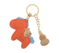 Outanaya Llavero y Fiestas 2026 de con Diseño de Calabaza y Caballo Naranja Símbolo de Suerte y Prosperidad para Año Chino