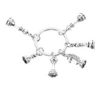 Outanaya Llaveros para Amantes del Ajedrez, Colgante Pequeño 5.5X2.3Cm, Diseño Retro y Accesorio para Mochila y Llaves