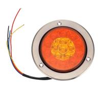 Outanaya Luz Trasera Redonda para Remolque y Camión 12-24v LED 16 Luces Aluminio Resistente al Agua para Freno y Posición Vehículo Industrial
