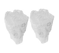 Outanaya Mangas Falsas de Camisa Volantes Elegantes Puños de Encaje en Color Claro para Mujer Accesorios Desmontables para Vestidos Casarse Decorativo y Versátil Ocasión