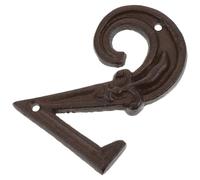 Outanaya Números de Puerta y Anclaje de Hierro Fundido Diseño Retro y Montar y Acabado Martillado, Fáciles de Leer Tornillos para Señales de Baño