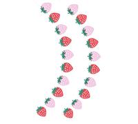 Outanaya Pancarta Decorativa de Fresa de Fieltro 10 Unidades por Tira, 2 Juegos para Decoración de Fiesta de Cumpleaños, Adornos Colgantes para Interior y Exterior, Decoración de Fresas