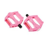 Outanaya Pedales Planos para Bicicleta de Montaña Eje Central Estable y Soporte Equilibrado, Accesorios para Bicicletas Infantiles en Rosa, Par de Pedales Resistentes para Niños