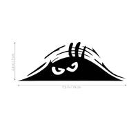 Outanaya Pegatinas Adhesivas para Coche Diseño de Monstruo y Gato, 5 Piezas en PVC Negro, Fácil Instalación y Protección contra Arañazos para Decoración de Halloween