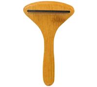 Outanaya Peine de Masaje para Mascotas de Madera de Bambú Mango, Elimina Caspa y Desenreda con Cuidado el Pelo para Perros y Cachorros