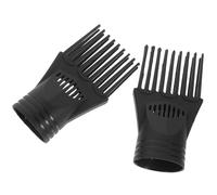 Outanaya Peines para Secador de Pelo 2 Piezas Negros, Accesorio Concentrador de Flujo de Aire, Boquilla Resistente al Calor para Alisar y Desenredar, Compatible Secadores Profesionales