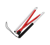 Outanaya Personal De Cegamiento De Aleación De Aluminio Bastón Ciego para Caminar Cabeza Ciego Bastón Antideslizante Portátil Palo Plegable El Plastico