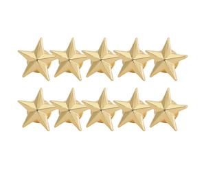 Outanaya Pin de Solapa Estrella Dorada de Cobre 10 Piezas, Insignias de Metal Forma de Estrella de Cinco Puntas, Pines de Etiqueta para Ropa, Sombreros y Accesorios, Decoración para Día