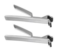 Outanaya Pinzas Anti-quemaduras de Acero Inoxidable para Cocina, Soporte Antideslizante para Recipientes Calientes, 2 Piezas, Tamaño 19x8cm, Uso en Microondas y Preparación de Comidas