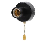 Outanaya Portalámparas de Pared Interruptor de Cadena de Tracción, Base de Luz Negra de 5 Cm, Accesorio para Lámparas de Techo, Recambio Funcional para Tirador de Luz en Dormitorios