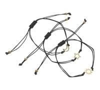 Outanaya Pulsera Amistad de 3 Piezas de Aleación Metálica Dorada Dijes de Sol, Luna y Estrella, Pulsera de Muñeca Portátil para Obsequio y Uso Diario en Ocasiones Casuales y Formales