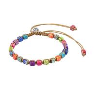 Outanaya Pulsera de Cuentas de Piedra de Cristal Chakras Multicolor, Ajustable para Muñeca, Decoración Energética para Yoga y Meditación, Joyería Espiritual Femenina