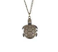 Outanaya Reloj de Bolsillo Aleación de Zinc, Fácil de Leer y Decoración Creativa Mecánico Diseño de Tortuga Dorada Estilo Retro y Elegante para Hombre