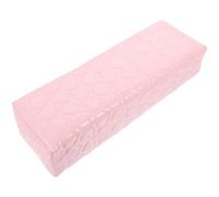 Outanaya Reposamanos para Manicura Acolchado Superficie de Cuero, Almohada en Forma de Corazón Color Rosa para Salón y Uso Personal, Accesorio Imprescindible para Arte de Uñas