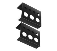 Outanaya Soporte Rectangular para Pigmento de Tatuaje de Hierro Negro 7 Orificios, Resistente a Deformaciones y Diseño Elegante para Artistas y Maquillaje Artístico 2piezas