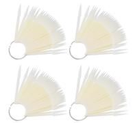 Outanaya Tablero de Puntas de Uñas Natural Transparente, 160 Piezas en 4 Juegos de 40 Unidades, Exhibidor para Práctica y Arte de Uñas, Adecuado para Salón y Uso Personal