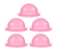 Outanaya Tapones de Tubo para Jaula de Hámster Rosa de Plástico, 5 Piezas, Accesorios Fáciles de Desmontar para Laberinto DIY y Jaula Segura