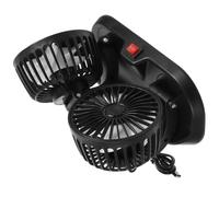 Outanaya Ventilador de Coche USB de Doble Cabeza 10w 5v, PP | Rotación 360°, Base Plana y Estable, Portátil Plug And Play, para Ordenador y Adaptadores USB
