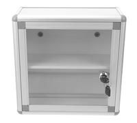 Outanaya Wall-Mounted Medicine Cabinet with Lock Multi-Layer Aluminum Alloy First Aid Box For Home Office Kindergarten