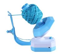 Outbit Bobinador automático de bolas de hilo, enrollador eléctrico de hilo, conector USB, 10 onzas, hilador de hilo rápido, bobinador de lana para ganchillo, para amantes del tejido (azul)