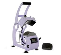 Outbit Prensa de gorras, calor 9,5 x 15 cm, prensa de transferencia manual, 360 ° de rotación, tapas, máquina con LED digital de temperatura y regulador