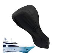 Outboard Cover - Waterproof Engine Guard for Anti Fading Protection, Heavy Duty with Propeller Shield, Boat Motor Protector for Outdoor Storage Fishing Kayak, Black Colored