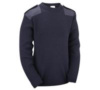 OUTBOUND Sudadera Militar de Hombre Azul Manga Larga Cuello Redondo Jersey Ajustado Otoño, Invierno