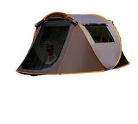 Outdoor 3 4 5 6 8 Person Automatic Pop Up Tent Camping Portable Rainproof Family Awning Beach Pegola Car Self Driving BBQ Tarp(3-4 Khaki)