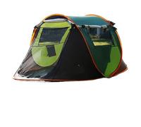 Outdoor 3 4 5 6 8 Person Automatic Pop Up Tent Camping Portable Rainproof Family Awning Beach Pegola Car Self Driving BBQ Tarp(3-4 Green)