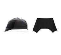 Outdoor 3-4P One-Touch Camping Tent Quick Automatic Opening Beach Fishing Family Travel Picnic Park Shade(Black 1)