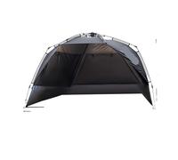 Outdoor 3-4P One-Touch Camping Tent Quick Automatic Opening Beach Fishing Family Travel Picnic Park Shade(Silver Coated Black)