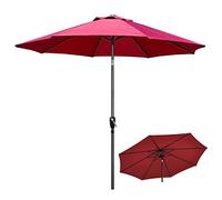 Outdoor - 9Ft Outdoor Umbrellas for Patio, with Tilt and Crank Sun Protection Garden Patio Market Umbrella with 8 Ribs Without Base for Garden, Lawn & Pool