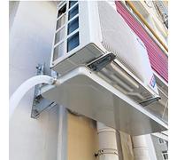 Outdoor A/c Condensate Drain Pan, Air Conditioner Drip Tray Galvanized Metal Drain Pan with Drain Pipe, for Air-Conditioning Fan Coil Unit