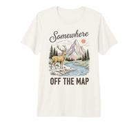 Outdoor Adventure Deer Mountain Wilderness Nature Explorer Camiseta Premium