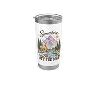 Outdoor Adventure Deer Mountain Wilderness Nature Explorer Vaso térmico de acero inoxidable de doble pared