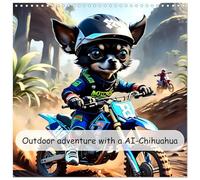 Outdoor adventure with an AI-Chihuahua (Wall Calendar 2026 12" x 24" / 30 x 60 cm (open)) CALVENDO 12 Month Wall Calendar