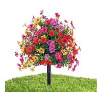 Outdoor Artificial Shrubs - Faux Green Plants for Garden Landscaping | Sturdy Weatherproof with Lifelike Appearance, Easy Placement for Patio Balcony Front Yard Outdoor Spaces 22.05 × 15.75 in