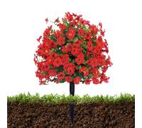 Outdoor Artificial Shrubs - Faux Green Plants for Garden Landscaping | Sturdy Weatherproof with Lifelike Appearance, Easy Placement for Patio Balcony Front Yard Outdoor Spaces 22.05 × 15.75 in