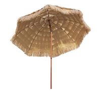 Outdoor Beach Umbrella 8 Ft Imitation Straw Umbrella Patio Umbrella Sun Protection with Push Button Tilt Without Base Pastoral Style for Beach, Pool, Terrace, Park, Photography Props
