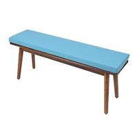 Outdoor Bench Cushions 48x12x2 Inch Thick Waterproof Fade Resistant Patio Cushion Non-Slip Bench Pad with Removable Cover and Ties for Garden Porch Swing Sofa(43 Blue,45x14x2in)