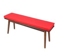 Outdoor Bench Cushions 48x12x2 Inch Thick Waterproof Fade Resistant Patio Cushion Non-Slip Bench Pad with Removable Cover and Ties for Garden Porch Swing Sofa(53 Red,48x18x2in)