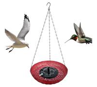 Outdoor Bird Bath, Solar Fountain Bubbler, Hanging Hummingbird Bowl, Garden Water Feature, Decorative Feeder Basin for Terrace, Patio, Home, Living Room, Bed Rooms, 9.84x9.84x3.15 Inches