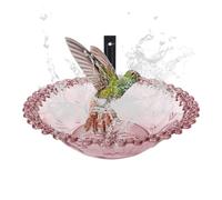 Outdoor Bird Bath, transparente Hangable Water Feeding Basin, 9 pulgadas Tree Mounted Birds Bath, flor shaped Statue for Hummingbird, Garden Yard Balcony Wildlife Watching