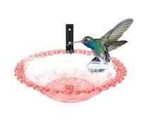 Outdoor Bird Bath, transparente Hangable Water Feeding Basin, 9 pulgadas Tree Mounted Birds Bath, flor shaped Statue for Hummingbird, Garden Yard Balcony Wildlife Watching