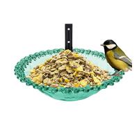 Outdoor Bird Bath, transparente Hangable Water Feeding Basin, 9 pulgadas Tree Mounted Birds Bath, flor shaped Statue for Hummingbird, Garden Yard Balcony Wildlife Watching