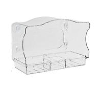 Outdoor Bird Feeders, Clear Finch Feeder, Acrylic Suction Cup Feeding Tray, 9.65x6.5x4.33 Inches, Ideal for Birdwatching Enthusiasts, Nature Lovers, Window Garden Decor