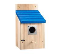 Outdoor Bird House - Avian Sanctuary, Ventilated Finch Swallow Shelter, Fledgling Habitat | Timber Nesting Hub Songbird Chalet Brood Pavilion Metal Protective Cover Lock Wood Nesting Boxes for Garden